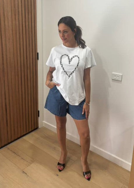 Gingham Heart Tee