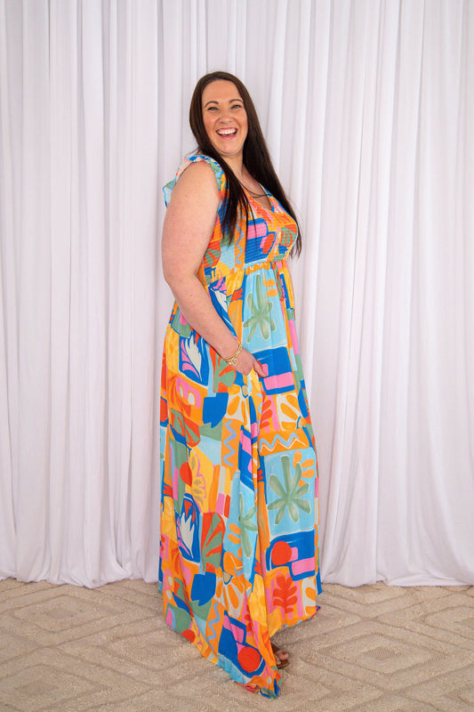 Colourwave Maxi Dress