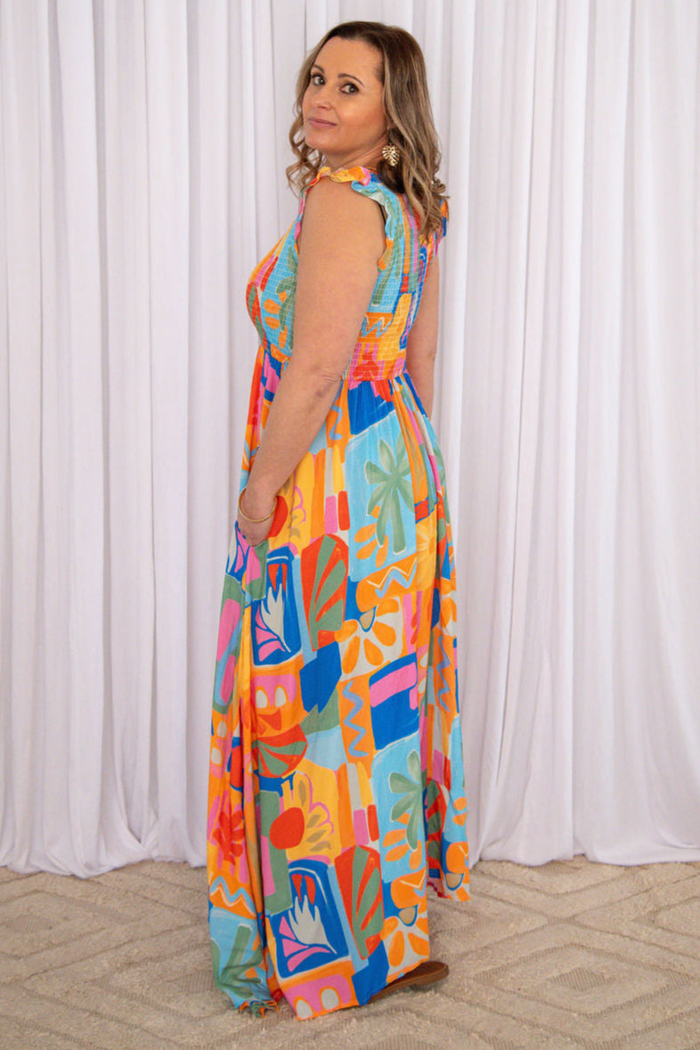 Colourwave Maxi Dress