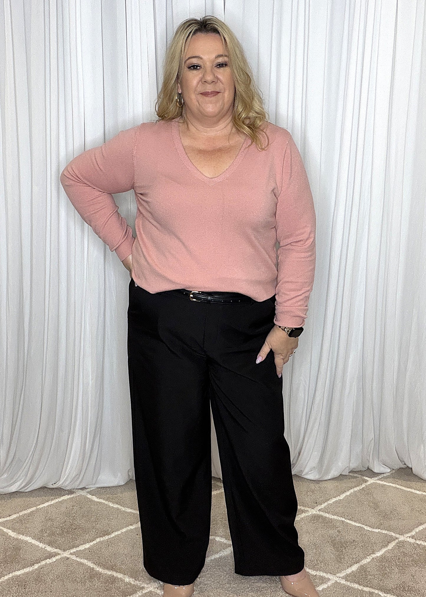 Blush light knit