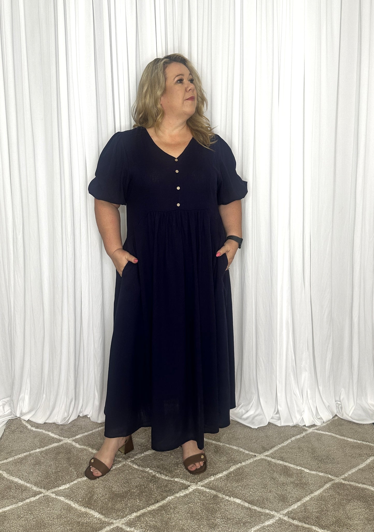 Navy Work Dress