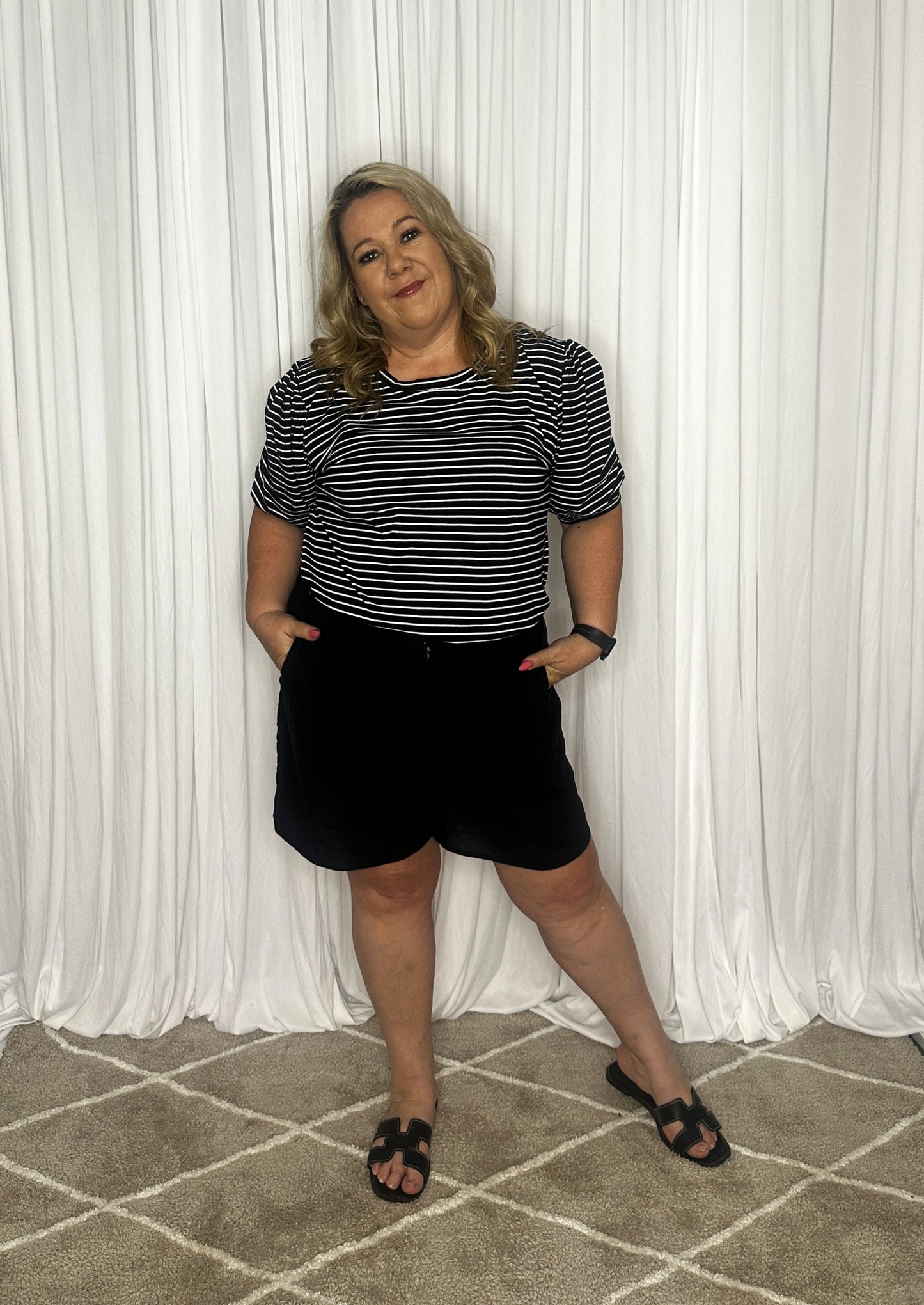 Haven Linen Blend Shorts