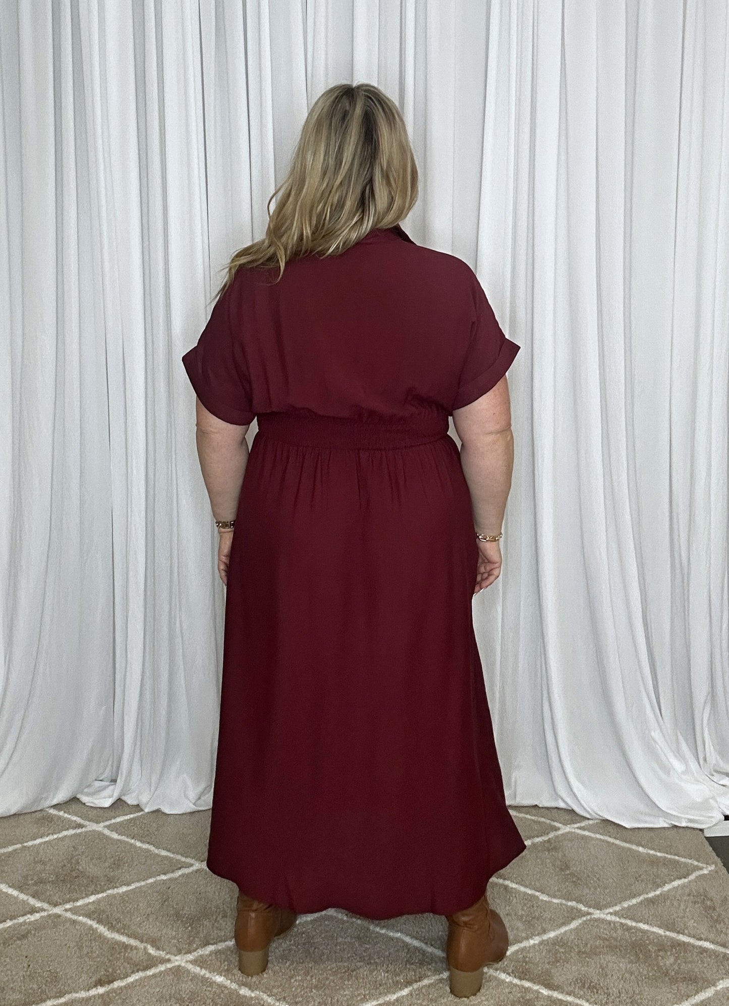 The Merlot Twist Dress