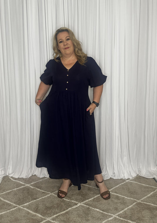 Navy Work Dress
